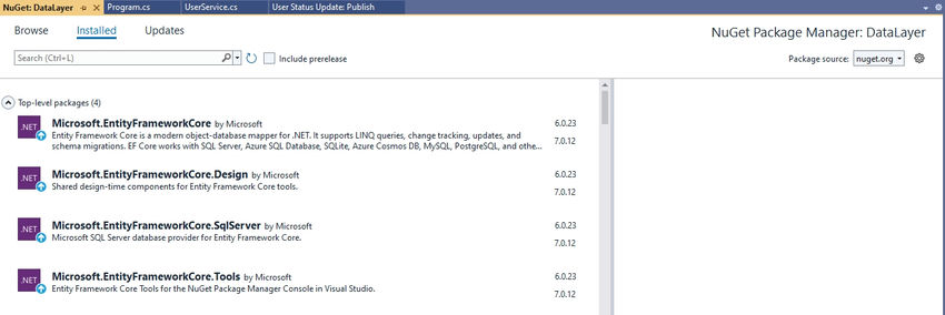 Nuget Datalayer
