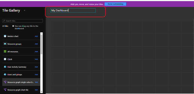 enter your dashboard name