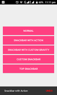 Customize Snackbar In Android