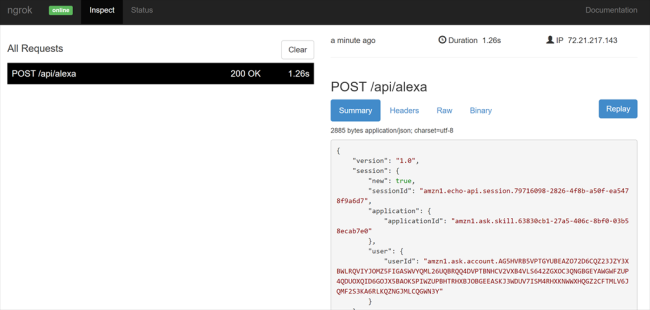 How to Debug an Alexa .NET Core Skill