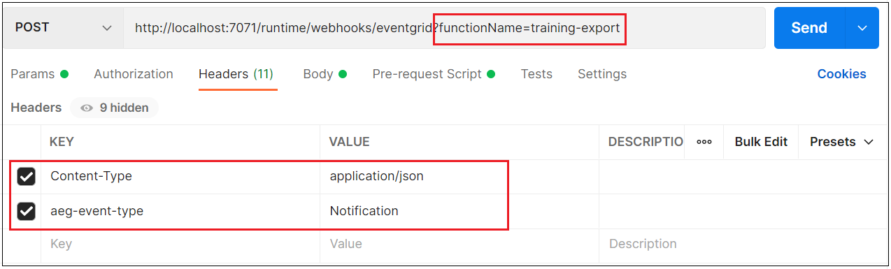How To Debug Azure Event Grid Trigger Function Using Postman