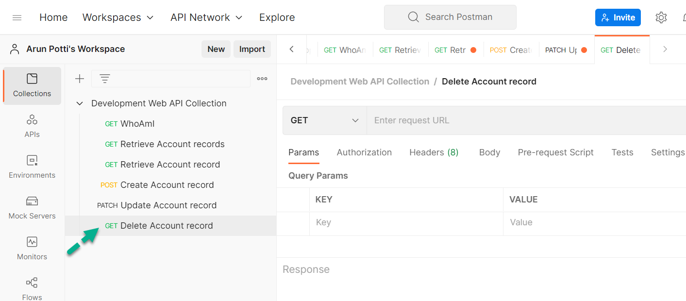 How To Delete The Table Rows In The Dataverse Environment From Postman