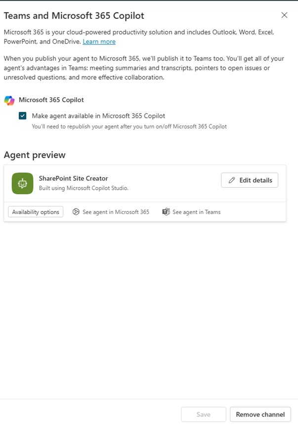 Availability options