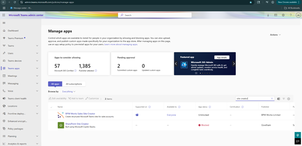 Microsoft 365 Admin Center
