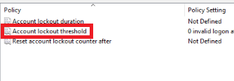 How to Do Account Lockout Policy on Server