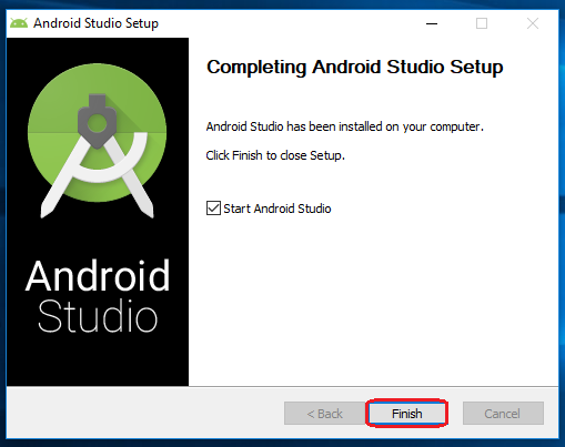 Click on the "Finish" button to proceed.