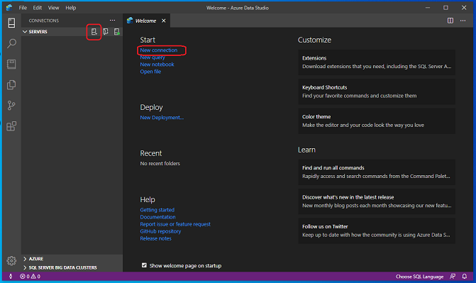 click on New Connection