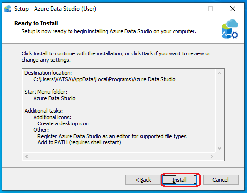Click on the "Install" button to continue