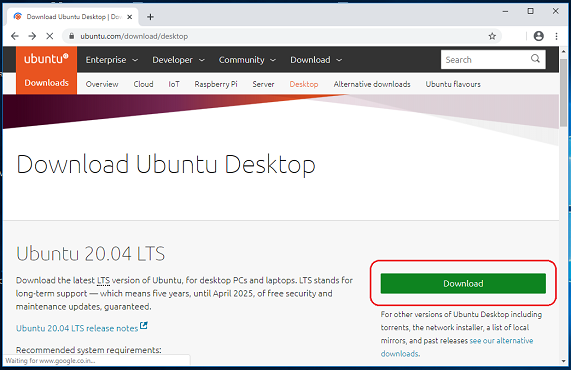 download Ubuntu ISO file
