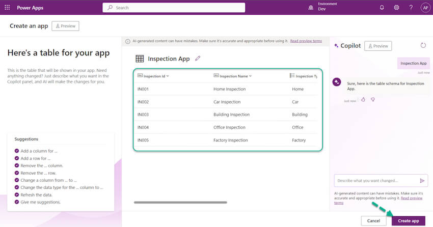 Enable Copilot (Preview) feature in Canvas Apps