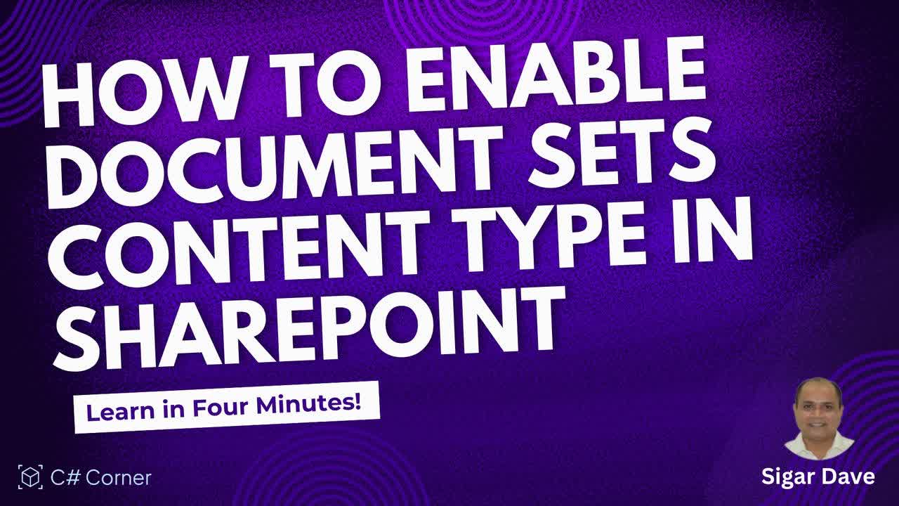 How to Enable Document Sets Content Type in SharePoint