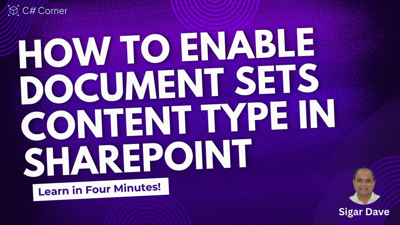 How to Enable Document Sets Content Type in SharePoint