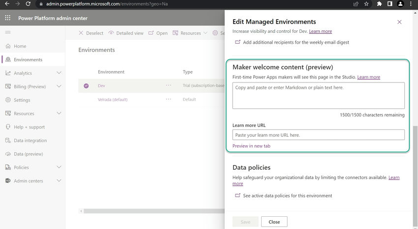 Maker Welcome Content
