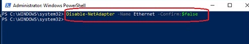 Disable-NetAdapter 