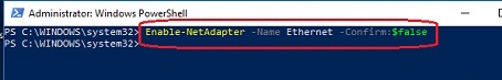 Enable-NetAdapter