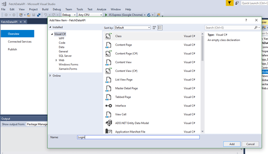 How To Fetch Data From Web API Using Xamarin.Forms