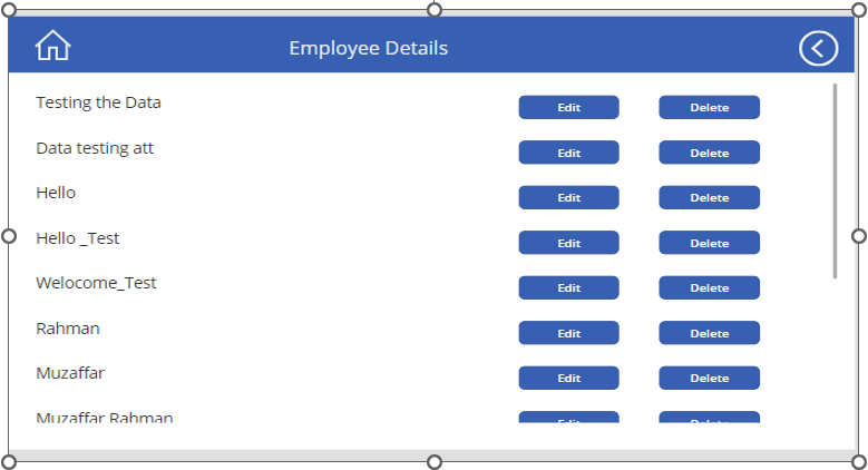 Employee details