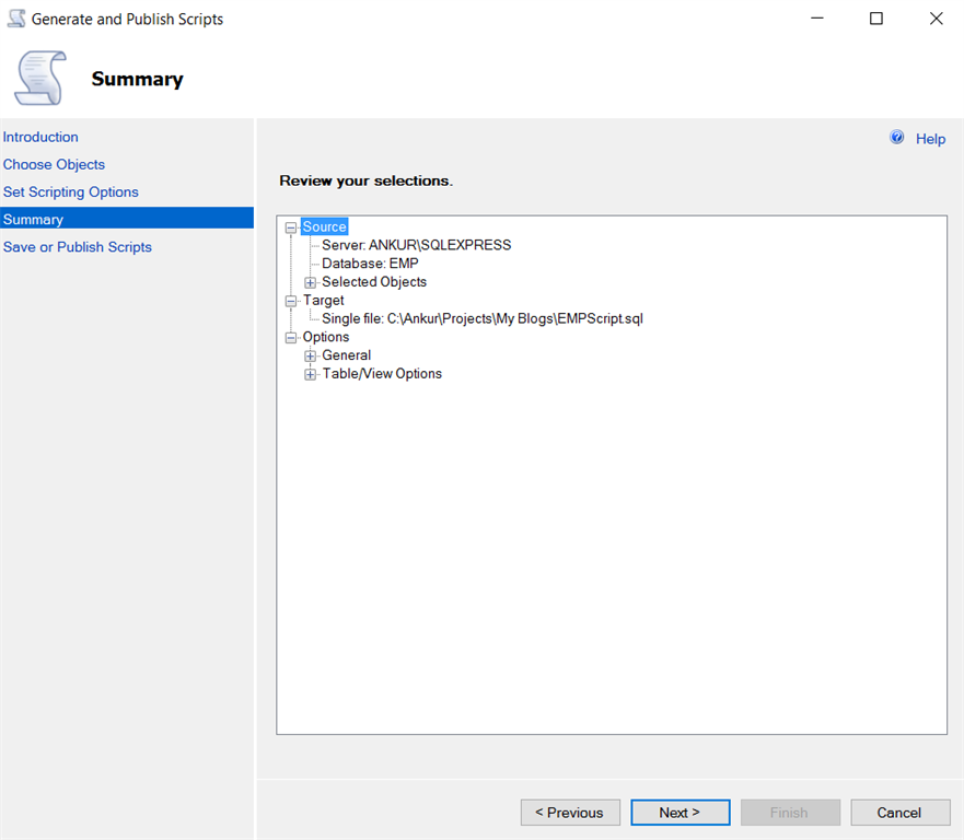 How To Generate Database Scripts In SQL Server