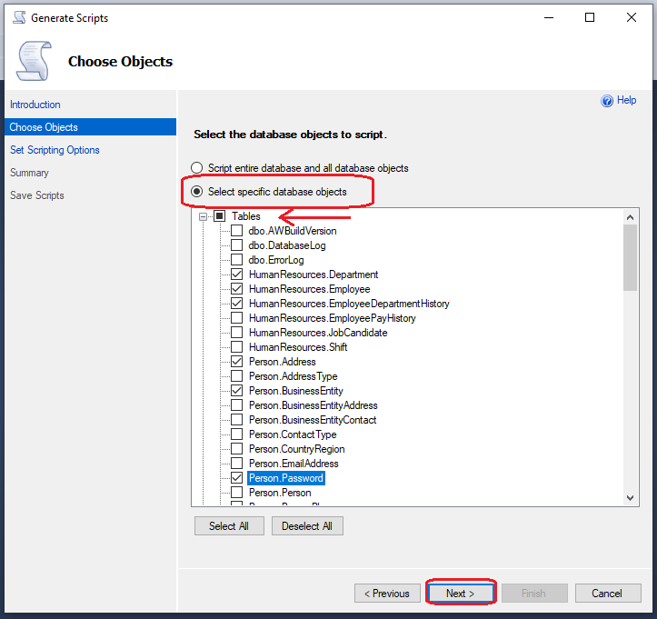 How To Generate Scripts For Database Objects In SQL Server