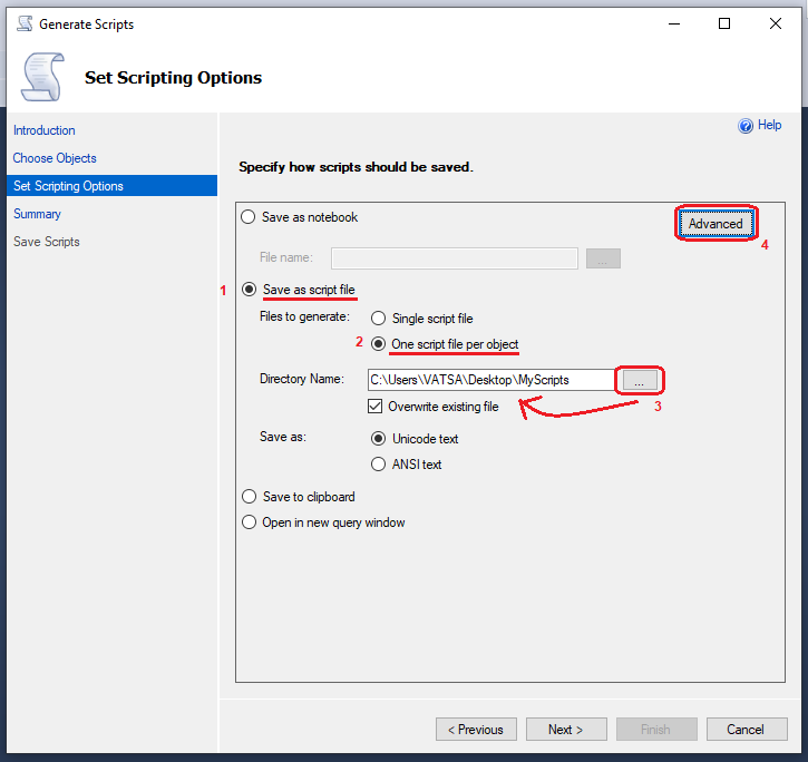 How To Generate Scripts For Database Objects In SQL Server
