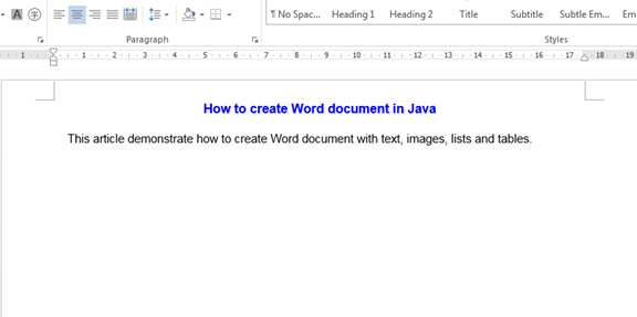 How To Generate Word Documents In Java