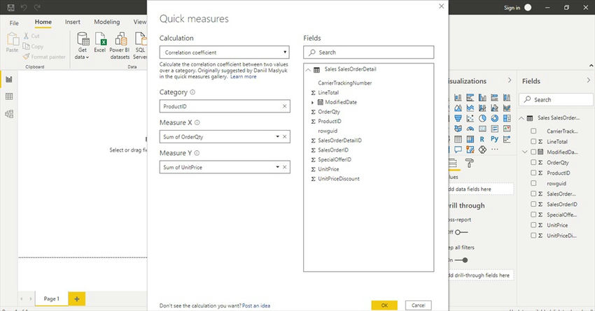 How To Get Correlation Coefficient In Power BI