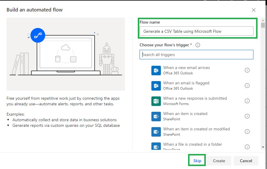 How To Get Multiple List Column Values And Generate A CSV Table Using Microsoft Flow