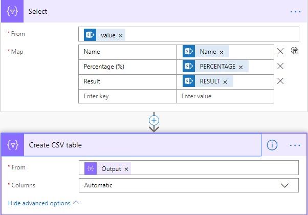 How To Get Multiple List Column Values And Generate A CSV Table Using Microsoft Flow