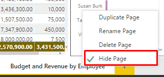 How To Hide And Show Pages In Power BI
