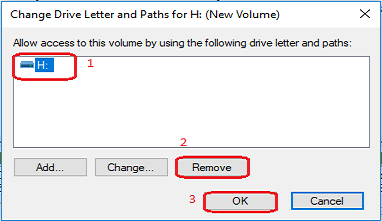 Remove button