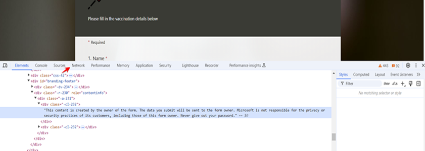 Chrome developer tools