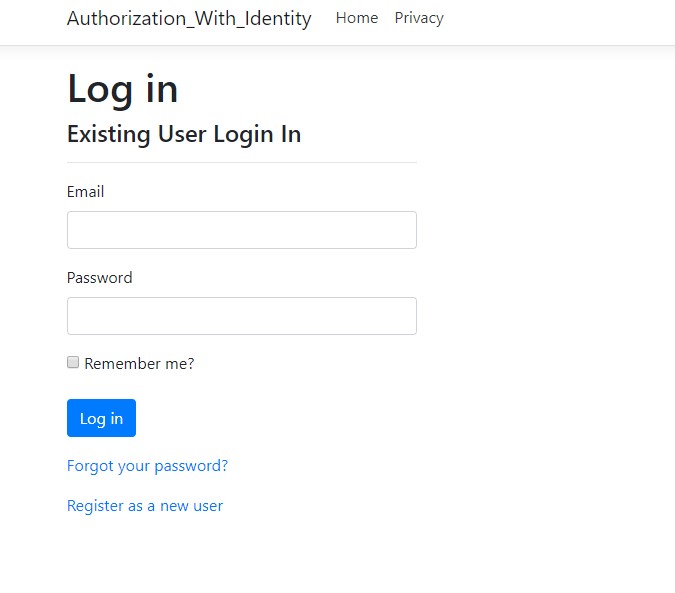How To Implement Authentication Using Identity Model In ASP.NET Core