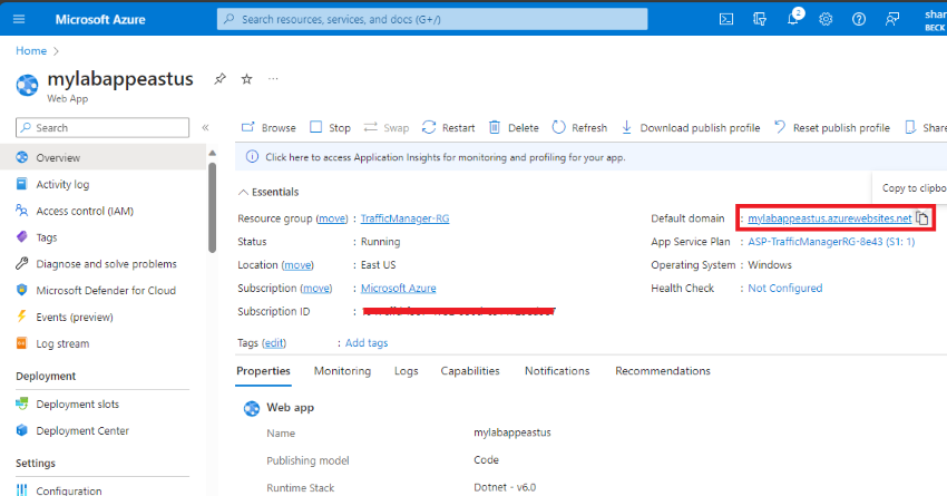 Azure web Apps
