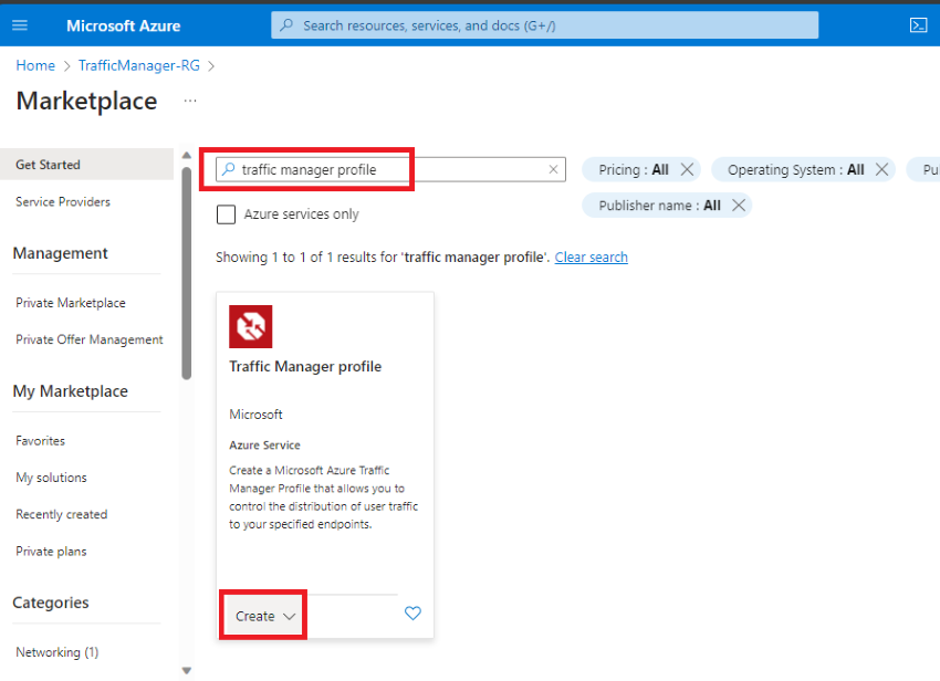 Traffic Manager Profile