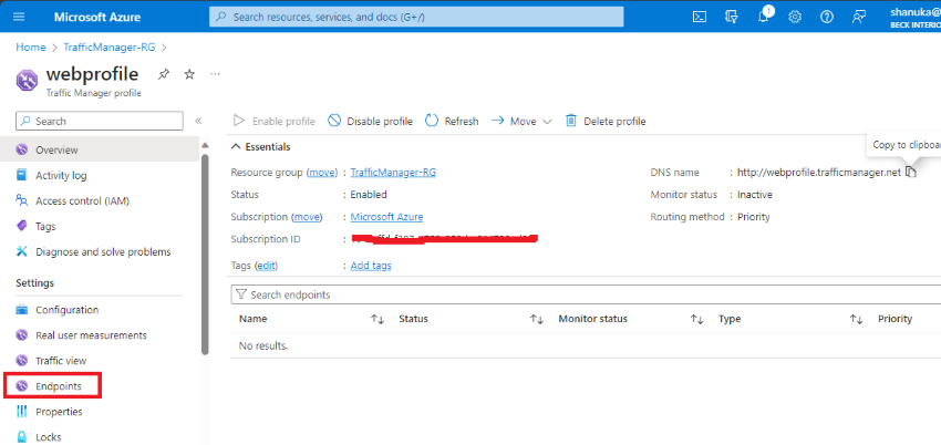  Navigate to the Endpoint