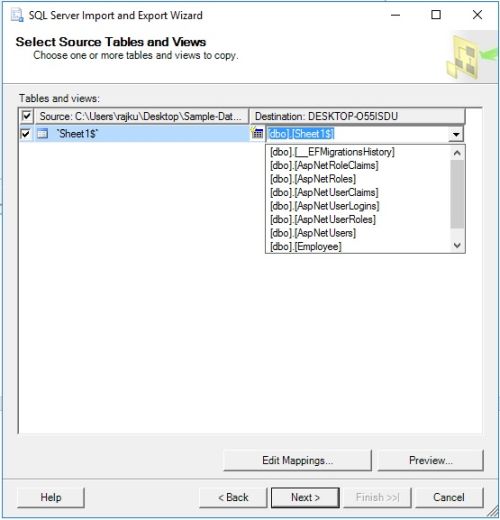 How to import Excel data in SQL Server 2014