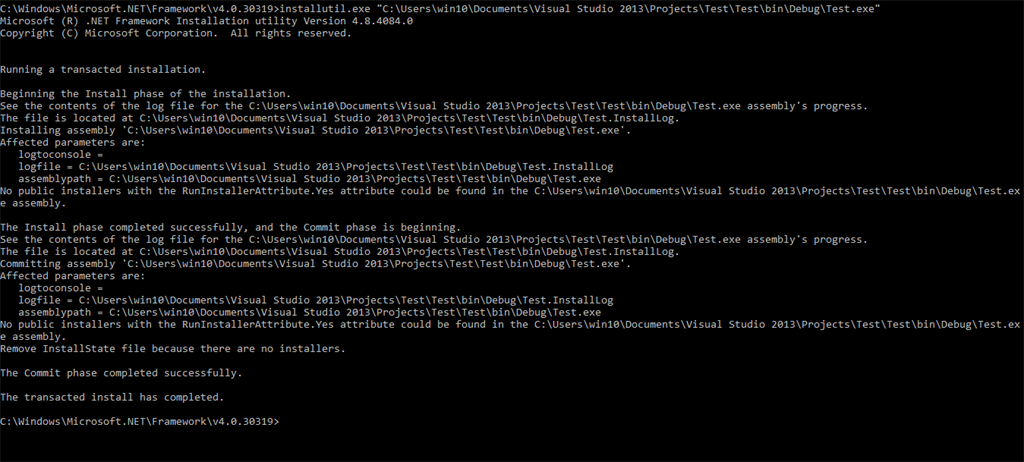 How to install and uninstall .NET Windows Services