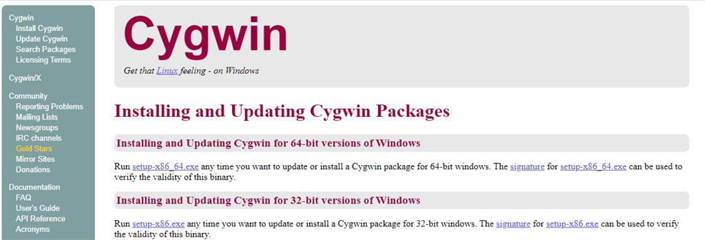 What does mean «Local Package Directory» for a Cygwin installation? 