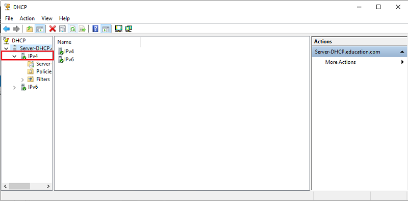 install DHCP server and configure Windows server