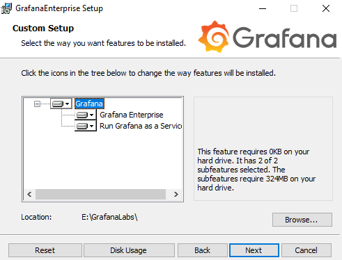 Grafana custom setup