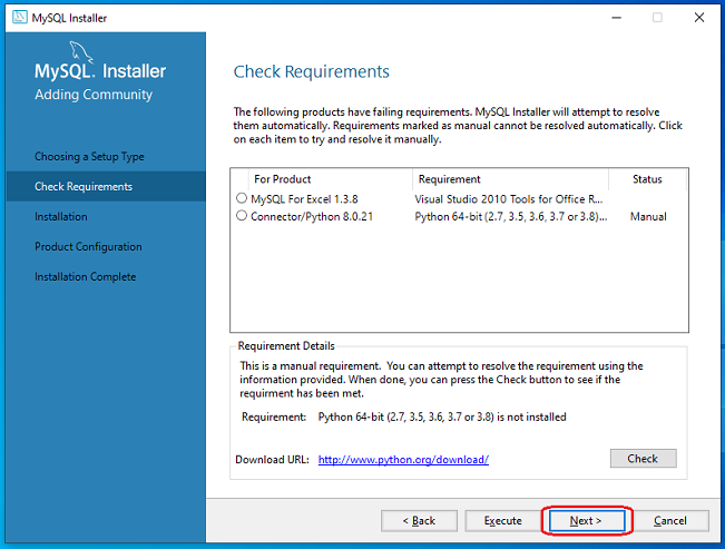 click on the Next button