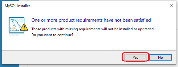 click on the Yes button