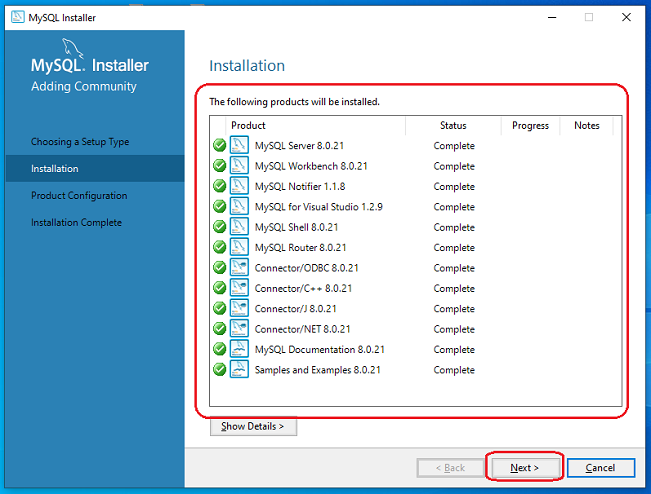 click on the Next button