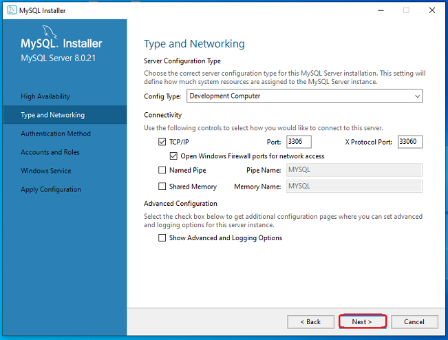 click on the Next button