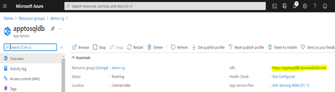 How To Integrate Database Server With AppService Through The Private Virtual Network