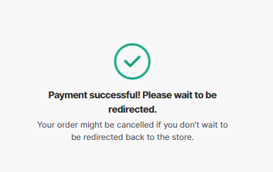 Payment successful