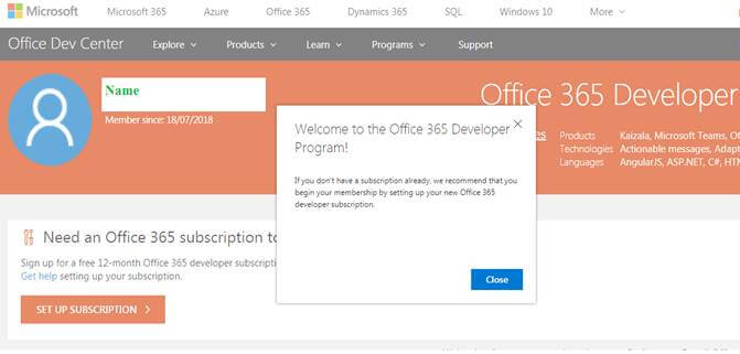 Office 365 developer 