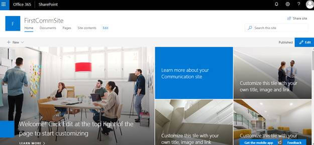 First communication site