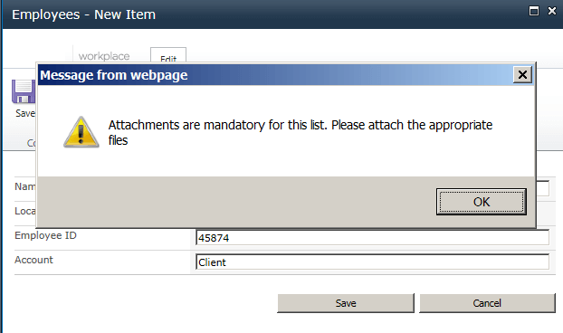 How To Make Attachments Mandatory In SharePoint Lists