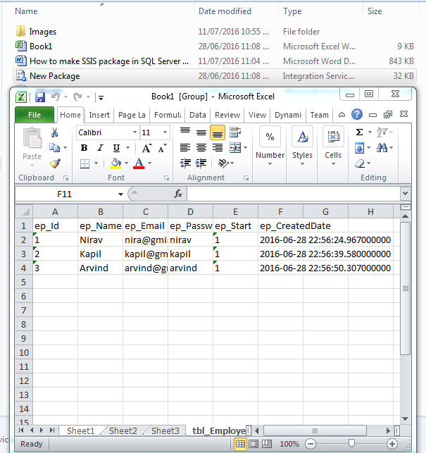 Excel file